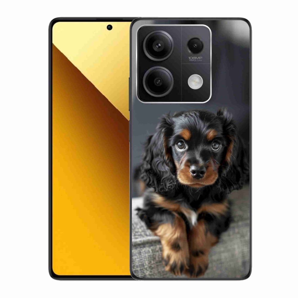 Gélový kryt mmCase na Xiaomi Redmi Note 13 5G - roztomilý dlhosrstý jazvečík