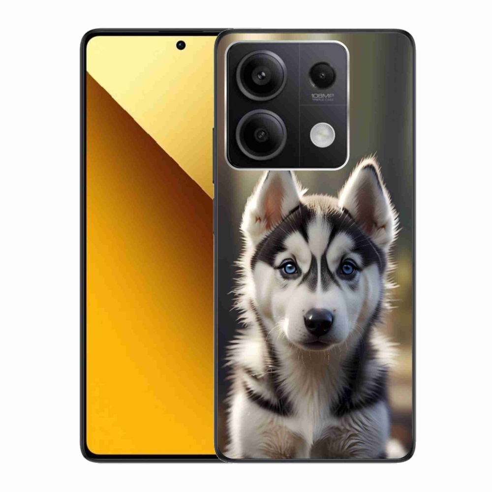 Gélový kryt mmCase na Xiaomi Redmi Note 13 5G - roztomilý sibírsky husky