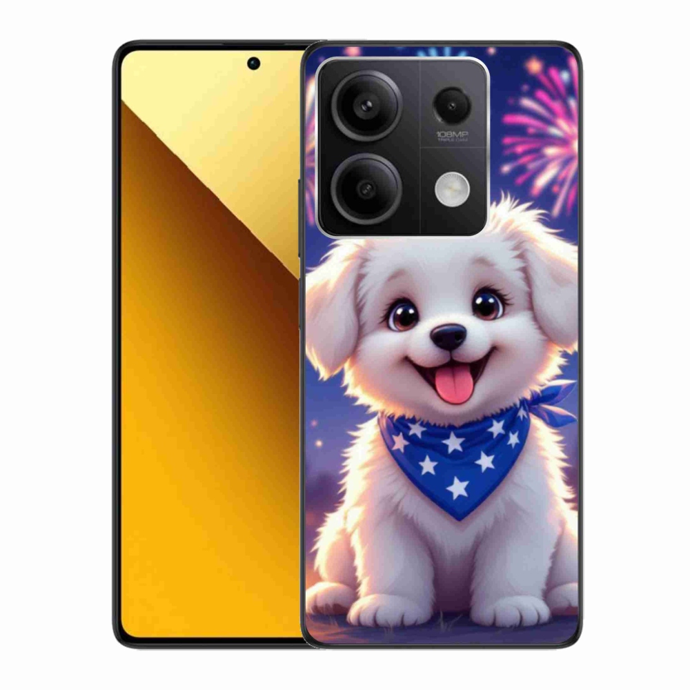 Gélový kryt mmCase na Xiaomi Redmi Note 13 5G - slávnostné šteňa