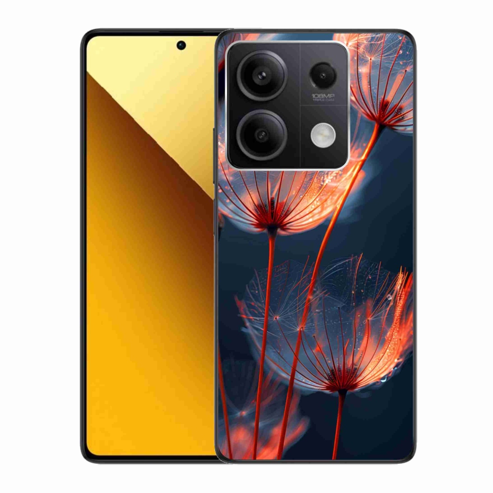 Gélový kryt mmCase na Xiaomi Redmi Note 13 5G - svetielkujúce páperie