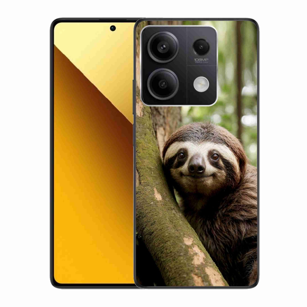 Gélový kryt mmCase na Xiaomi Redmi Note 13 5G - usmievavý leňochod