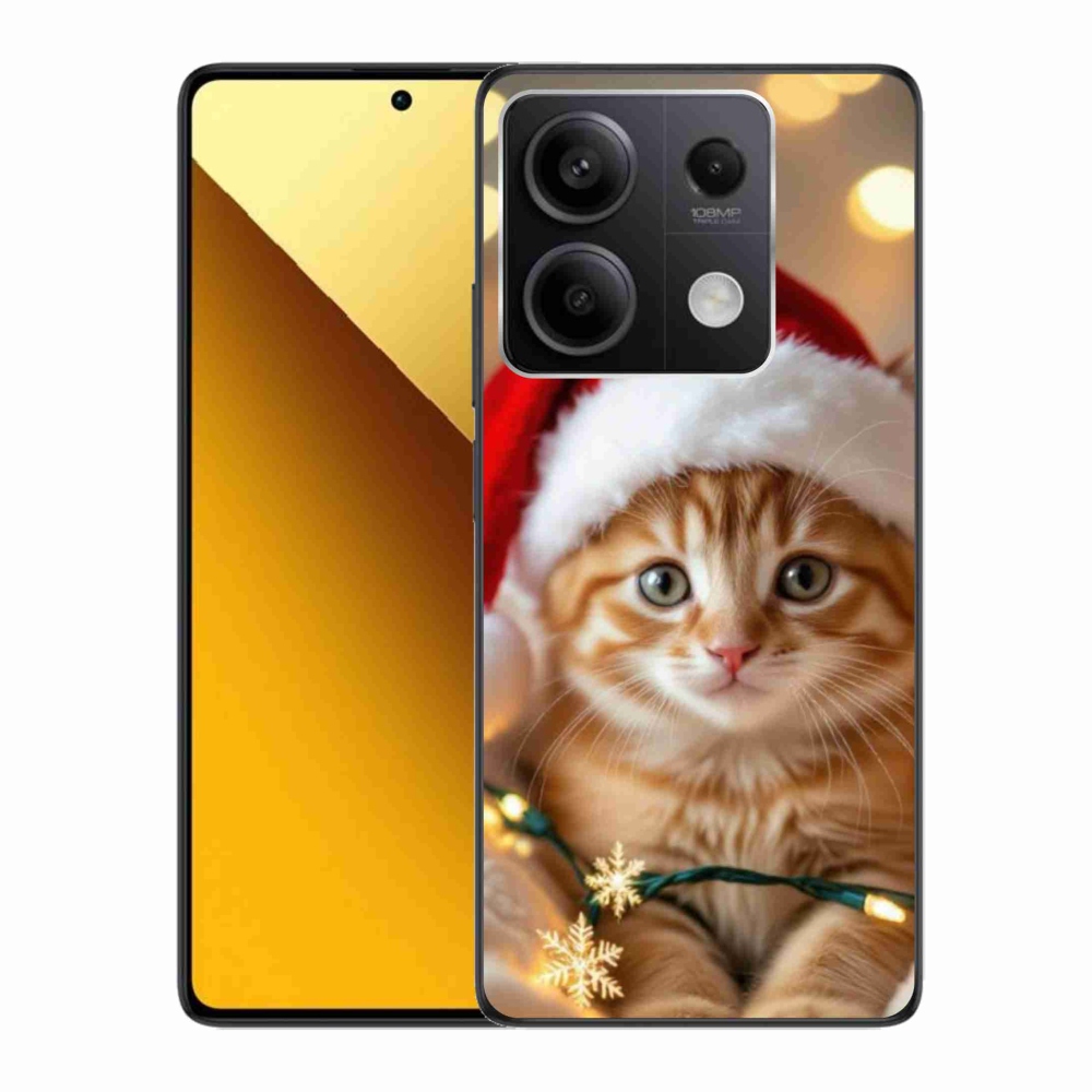 Gélový kryt mmCase na Xiaomi Redmi Note 13 5G - vianočné mačiatko