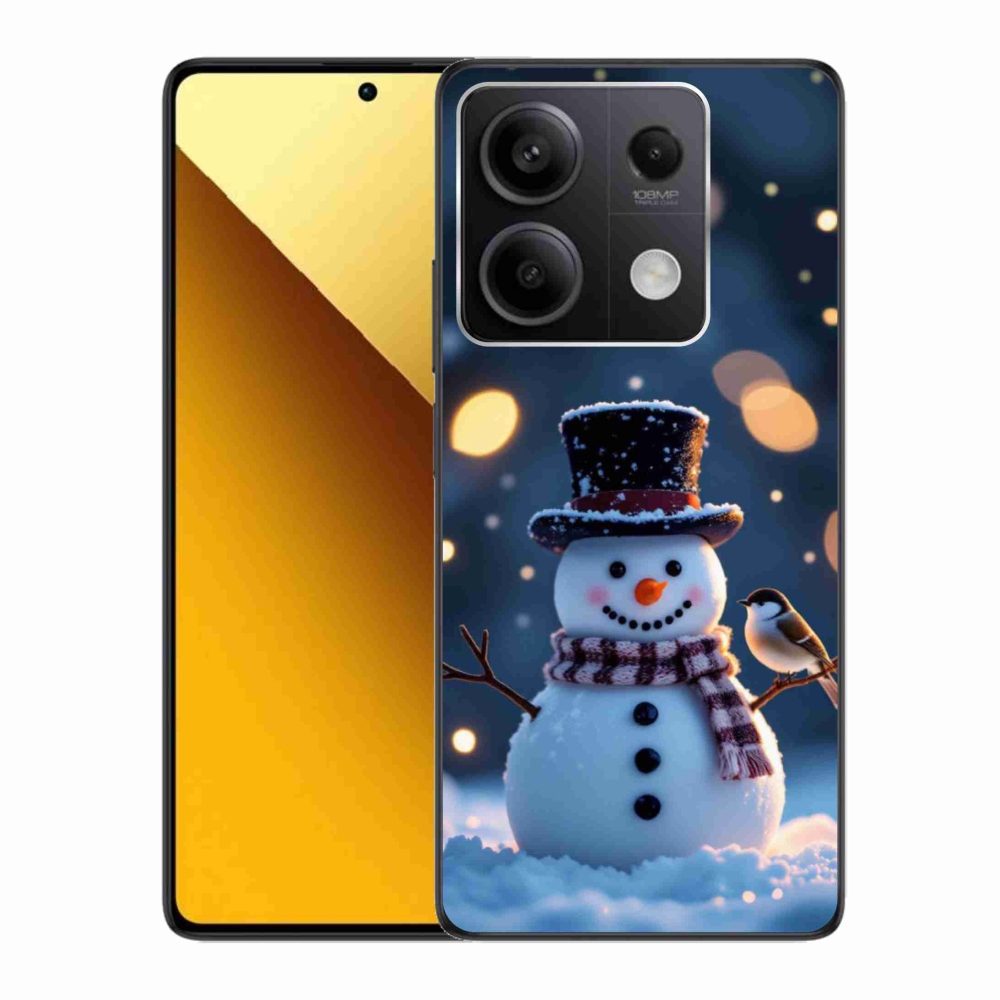 Gélový kryt mmCase na Xiaomi Redmi Note 13 5G - vianočný snehuliak