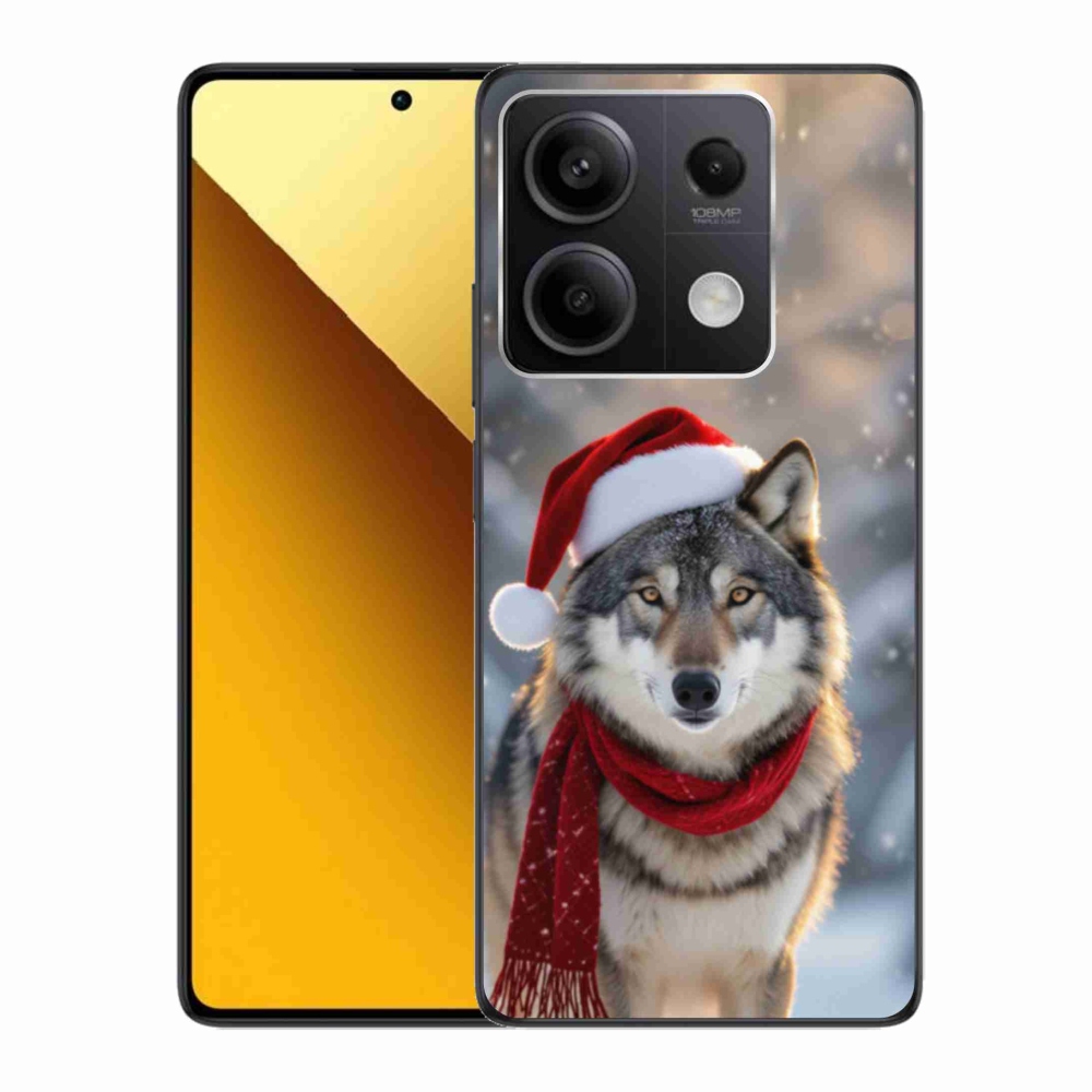 Gélový kryt mmCase na Xiaomi Redmi Note 13 5G - vianočný vlk