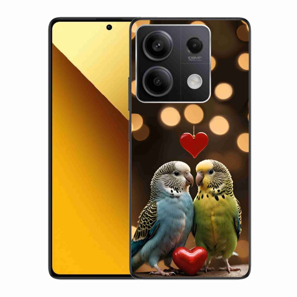 Gélový kryt mmCase na Xiaomi Redmi Note 13 5G - zamilovaní papagáje