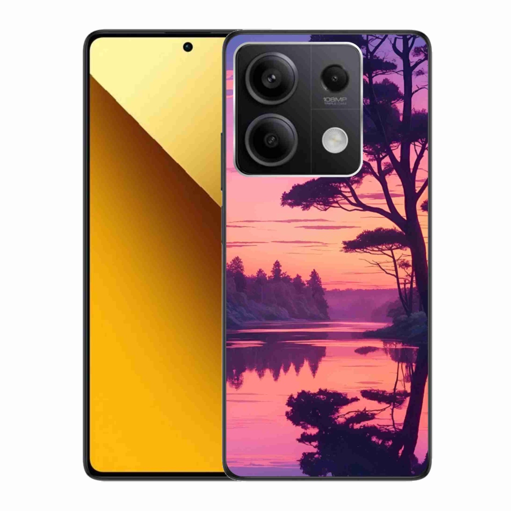 Gélový kryt mmCase na Xiaomi Redmi Note 13 5G - západ slnka nad jazerom