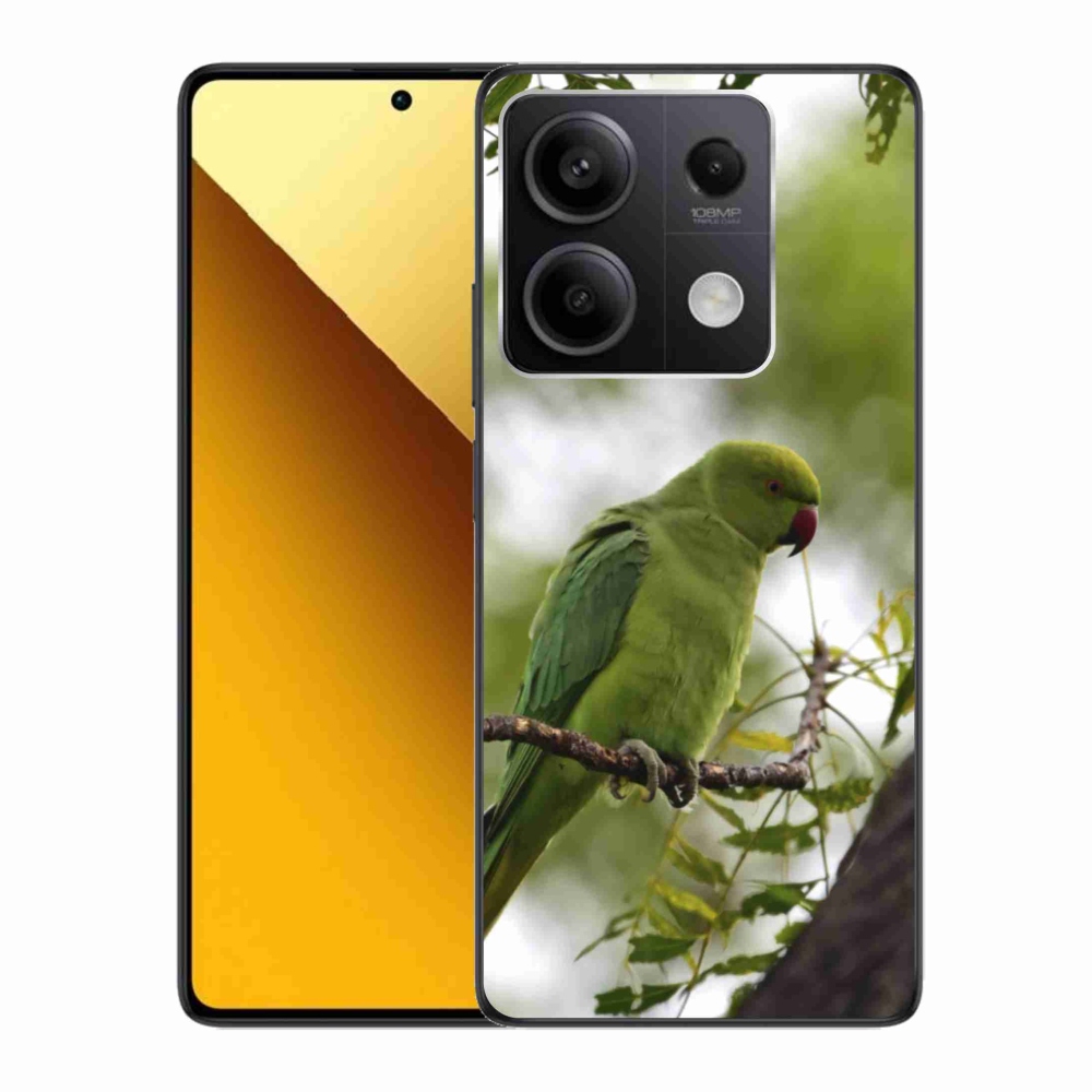 Gélový kryt mmCase na Xiaomi Redmi Note 13 5G - zelený papagáj