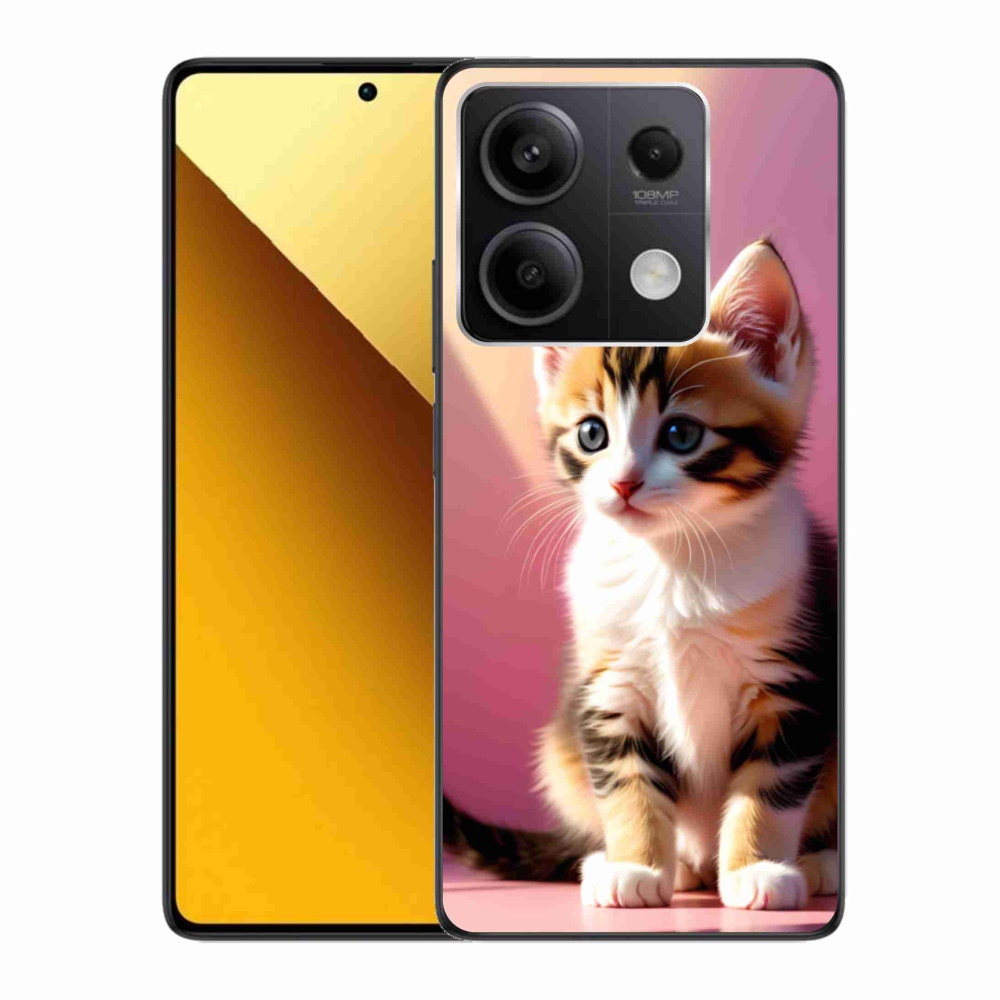 Gélový kryt mmCase na Xiaomi Redmi Note 13 5G - zvedavé mačiatko 2