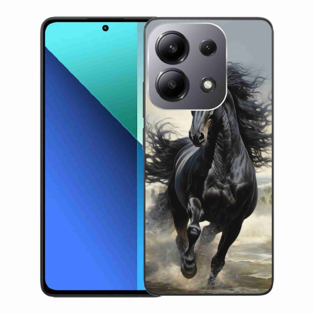 Gélový kryt mmCase na Xiaomi Redmi Note 13 - bežiaci čierny kôň