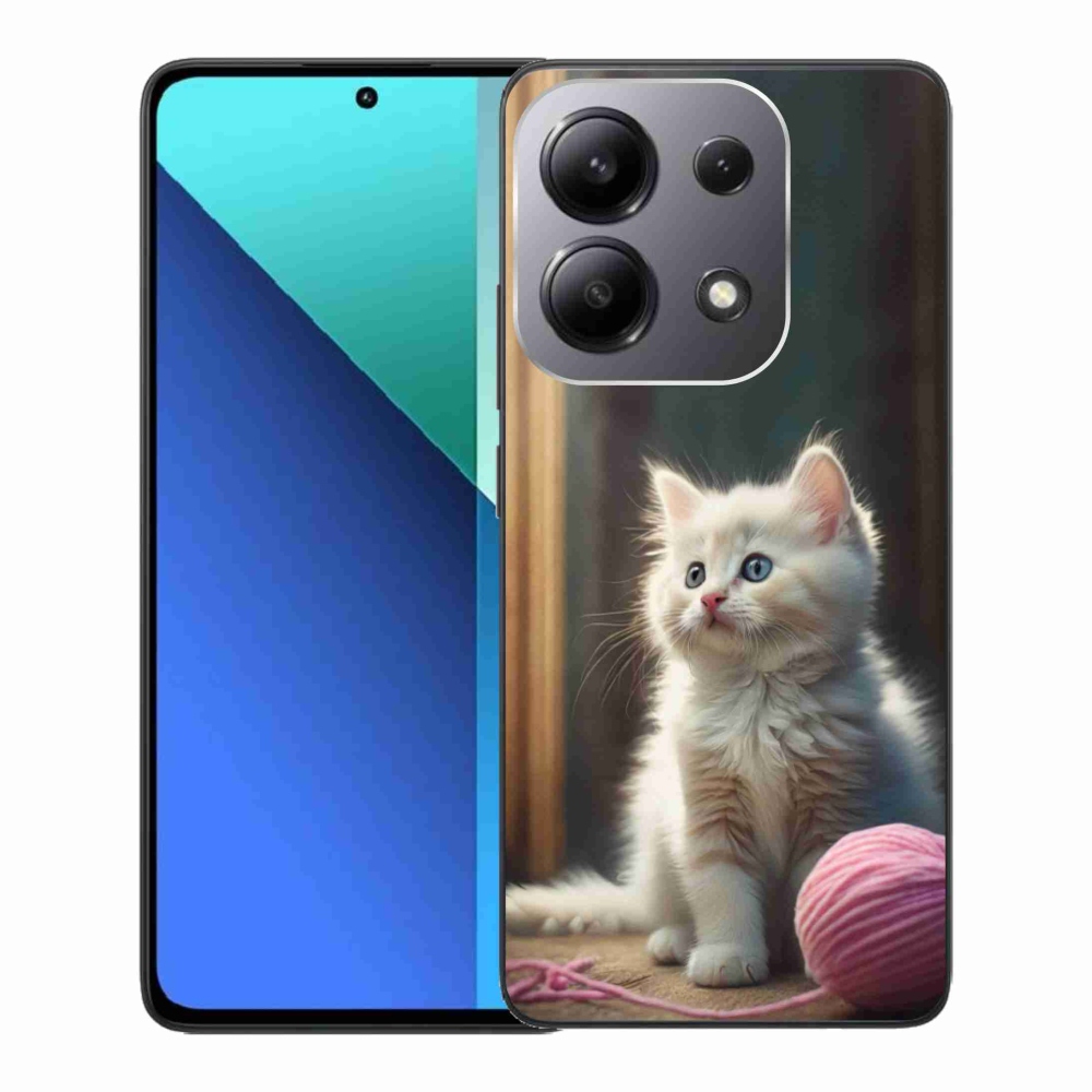 Gélový kryt mmCase na Xiaomi Redmi Note 13 - biele mačiatko 2