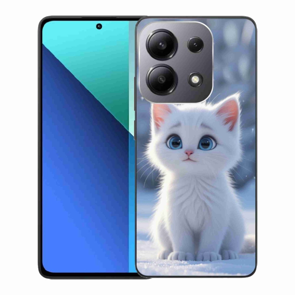 Gélový kryt mmCase na Xiaomi Redmi Note 13 - biele mačiatko 3