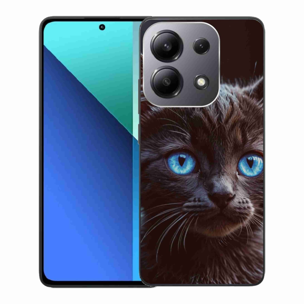 Gélový kryt mmCase na Xiaomi Redmi Note 13 - čierne mačiatko 2