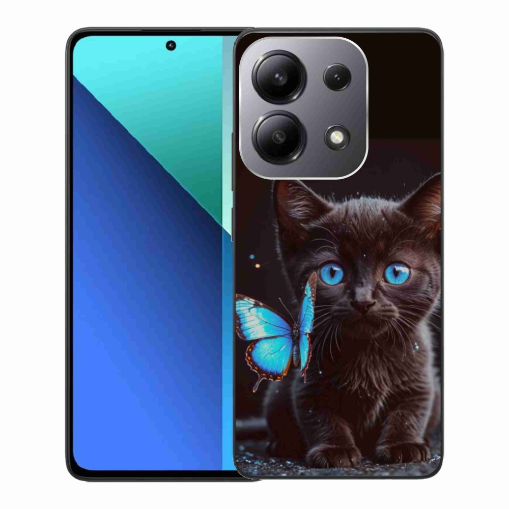 Gélový kryt mmCase na Xiaomi Redmi Note 13 - čierne mačiatko 3