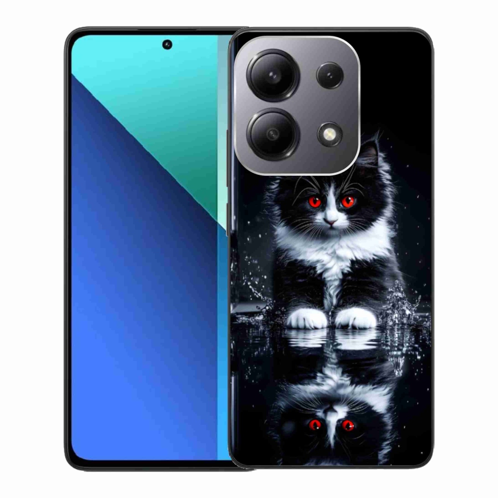 Gélový kryt mmCase na Xiaomi Redmi Note 13 - čiernobiele mačiatko