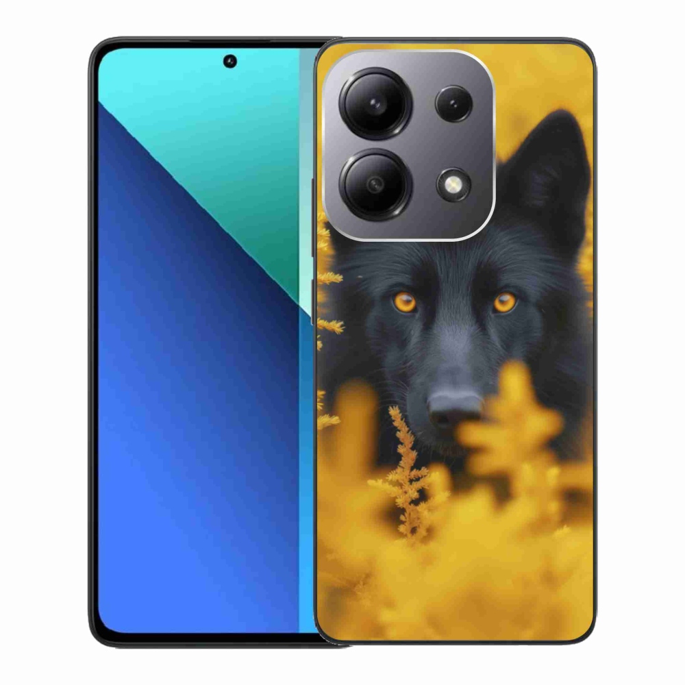 Gélový kryt mmCase na Xiaomi Redmi Note 13 - čierny vlk 2