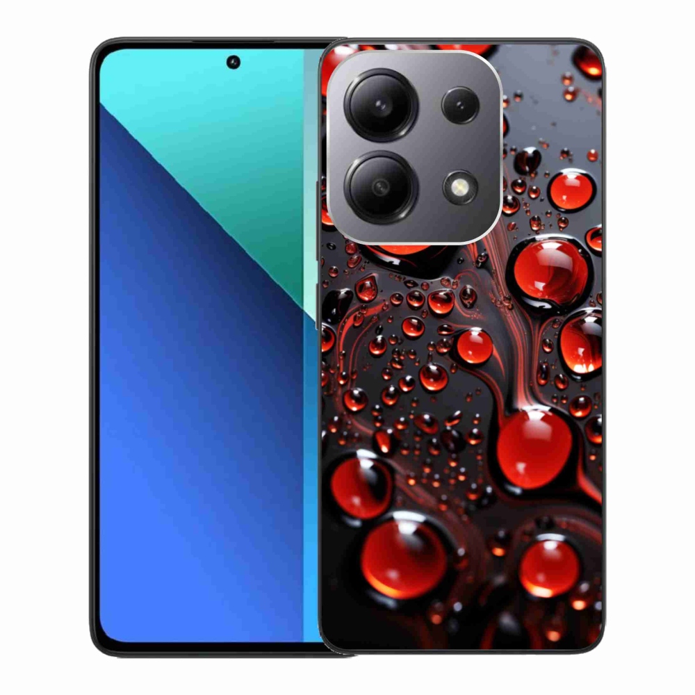 Gélový kryt mmCase na Xiaomi Redmi Note 13 - červené kvapky 2