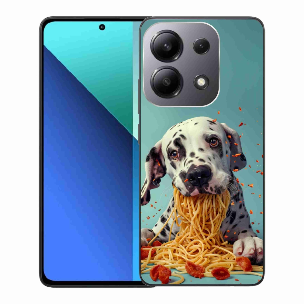 Gélový kryt mmCase na Xiaomi Redmi Note 13 - dalmatín a špagety