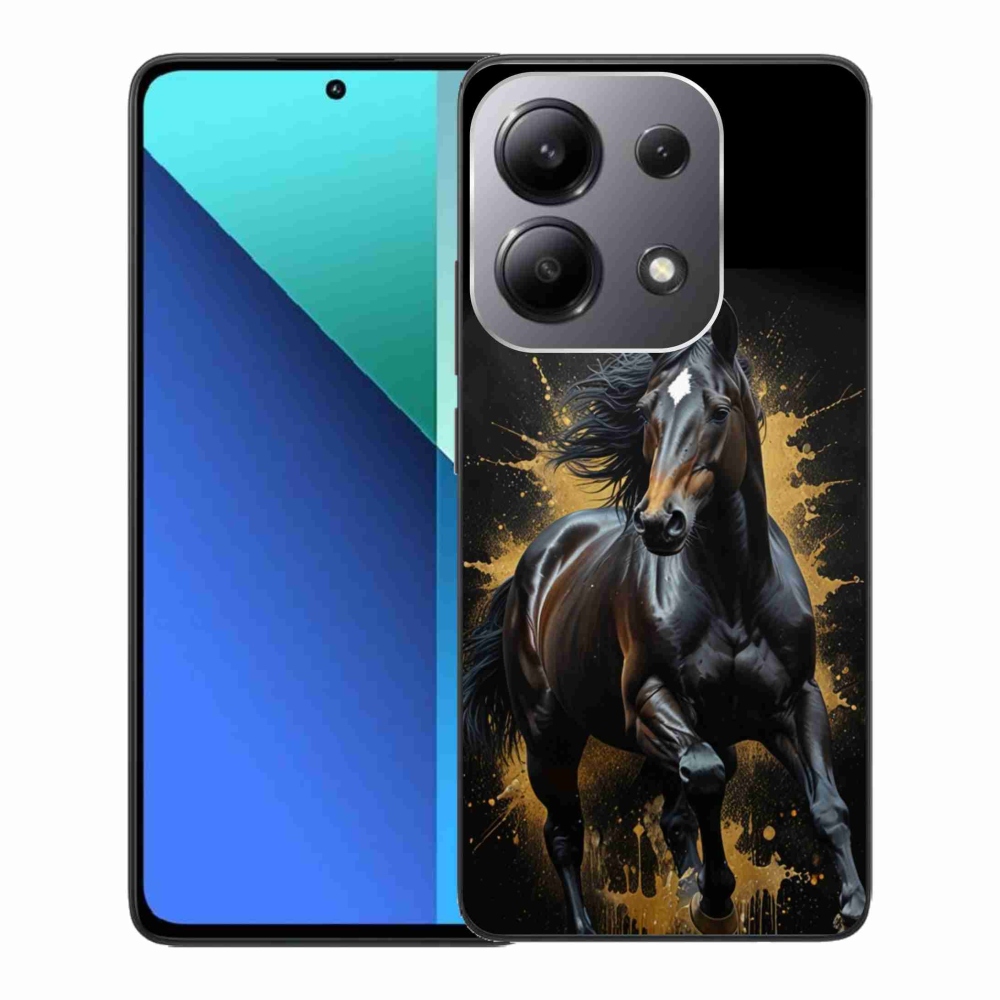 Gélový kryt mmCase na Xiaomi Redmi Note 13 - elegantný čierny žrebec