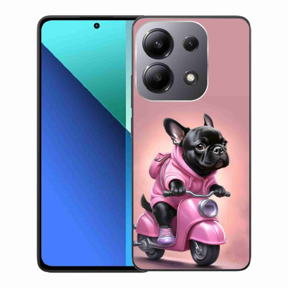 Gélový kryt mmCase na Xiaomi Redmi Note 13 - francúzsky buldoček na skútri