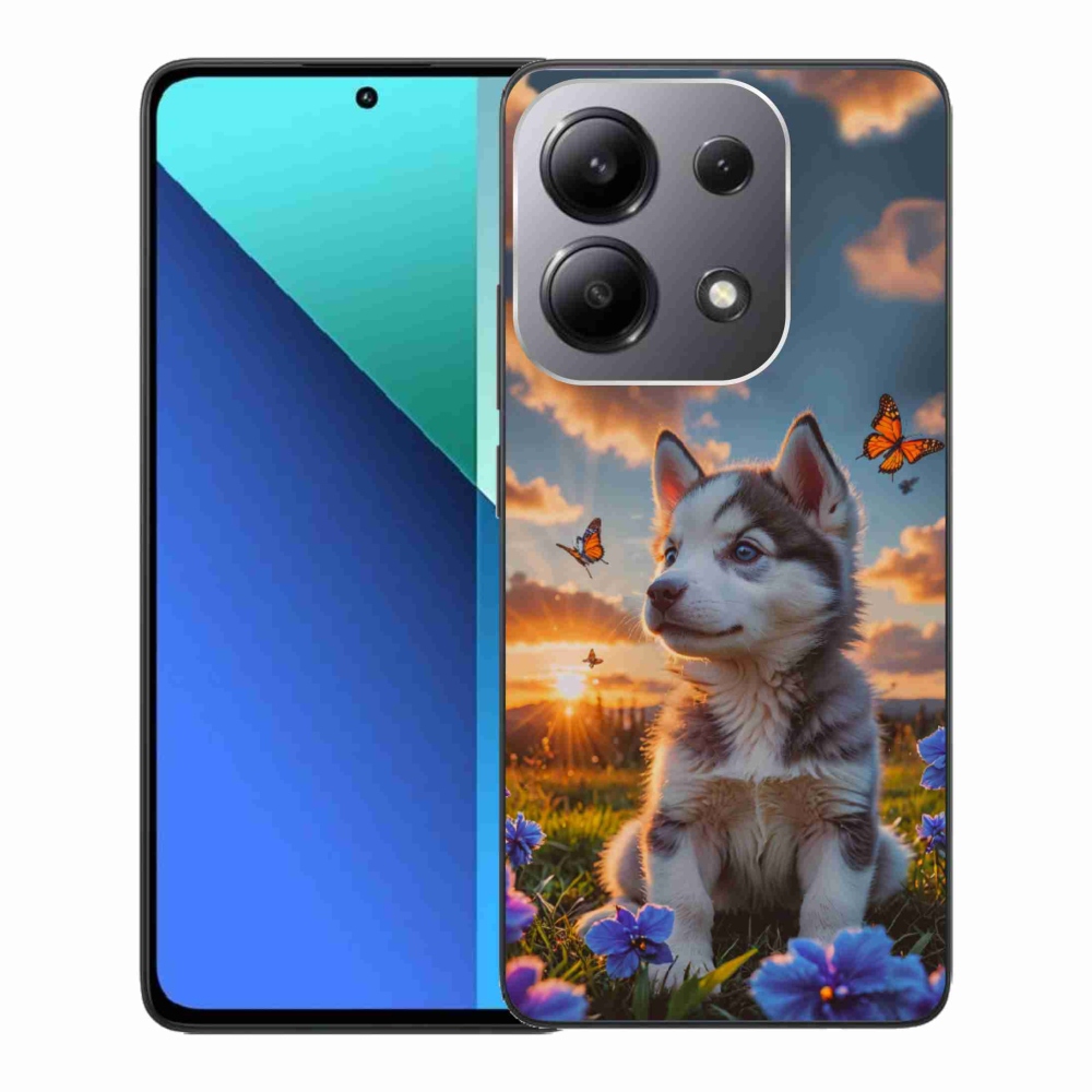 Gélový kryt mmCase na Xiaomi Redmi Note 13 - husky pri západe slnka