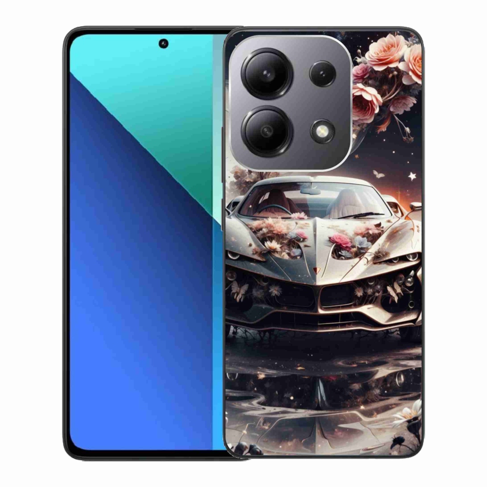 Gélový kryt mmCase na Xiaomi Redmi Note 13 - kvetinový športový automobil
