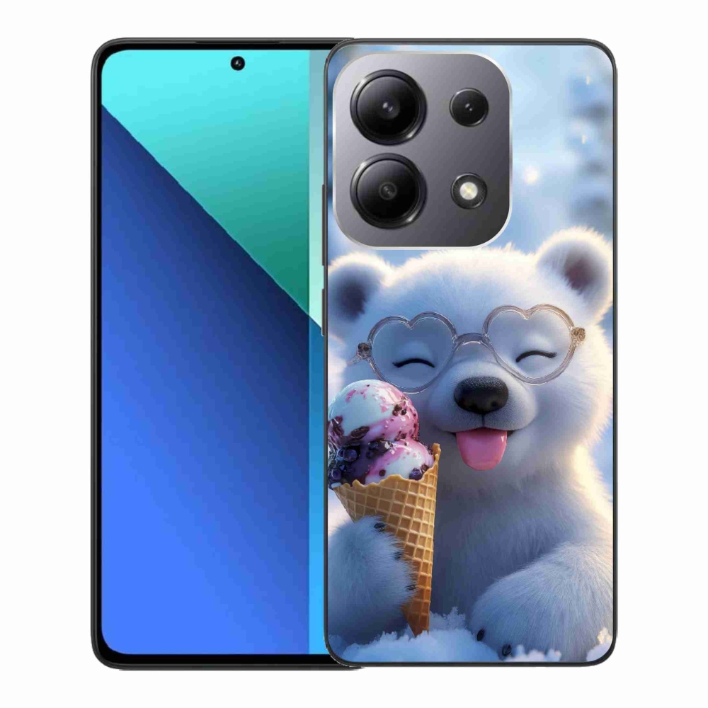 Gélový kryt mmCase na Xiaomi Redmi Note 13 - medvedík so zmrzlinou