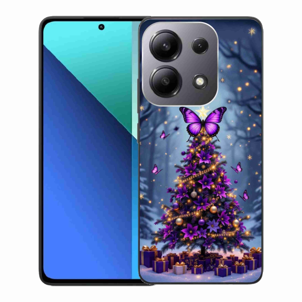 Gélový kryt mmCase na Xiaomi Redmi Note 13 - motýlí vianočný stromček