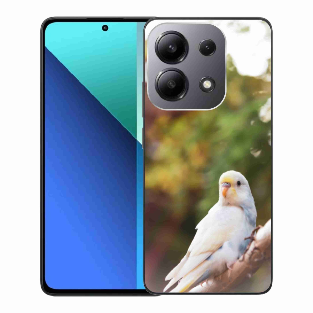Gélový kryt mmCase na Xiaomi Redmi Note 13 - papagáj andulka biela