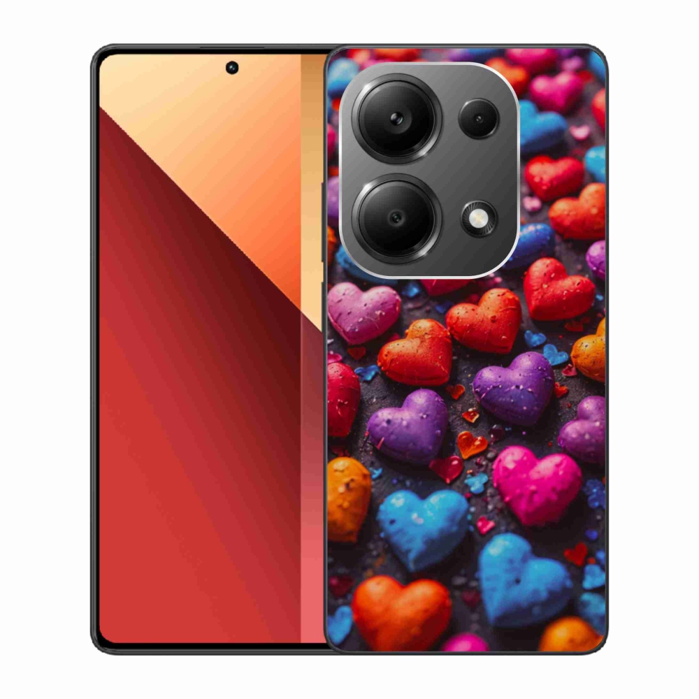 Gélový kryt mmCase na Xiaomi Redmi Note 13 Pro 4G/Poco M6 Pro - farebné srdcia