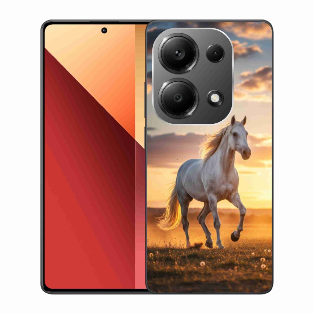 Gélový kryt mmCase na Xiaomi Redmi Note 13 Pro 4G/Poco M6 Pro - bežiaci biely kôň 2