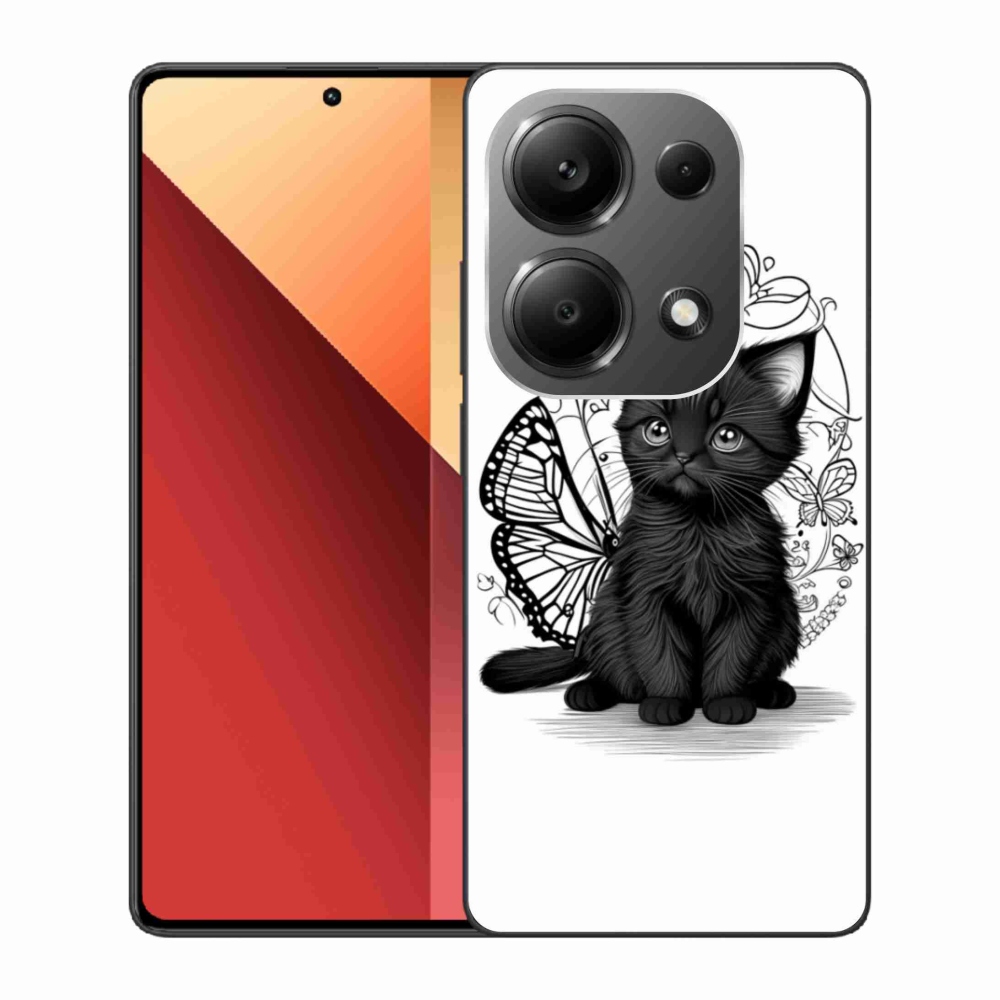 Gélový kryt mmCase na Xiaomi Redmi Note 13 Pro 4G/Poco M6 Pro - čierne mačiatko