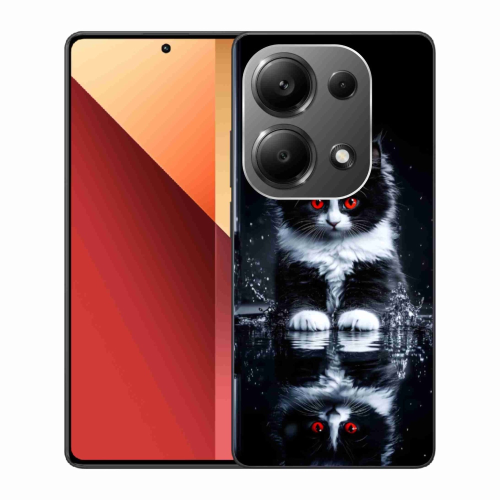 Gélový kryt mmCase na Xiaomi Redmi Note 13 Pro 4G/Poco M6 Pro - čiernobiele mačiatko
