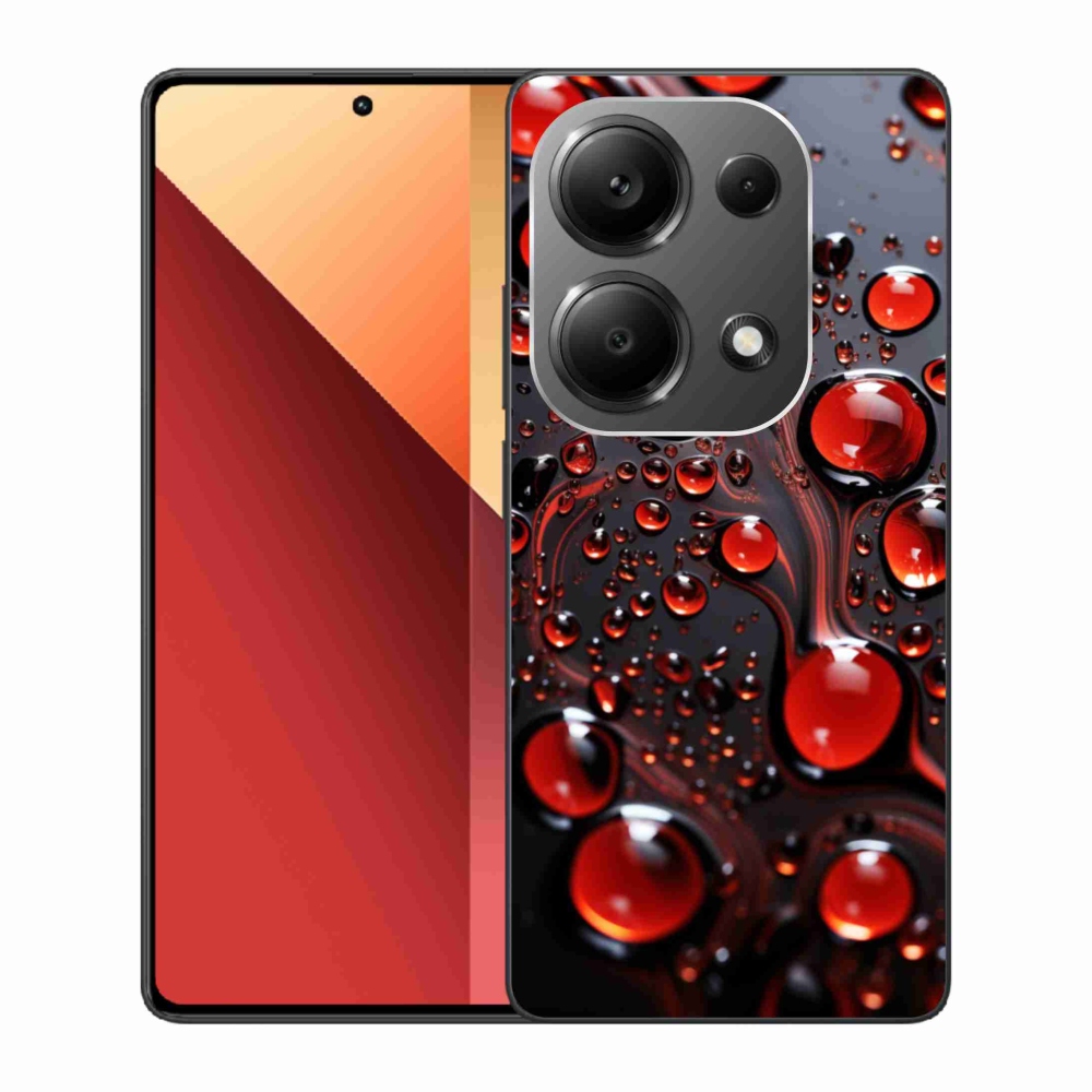 Gélový kryt mmCase na Xiaomi Redmi Note 13 Pro 4G/Poco M6 Pro - červené kvapky 2