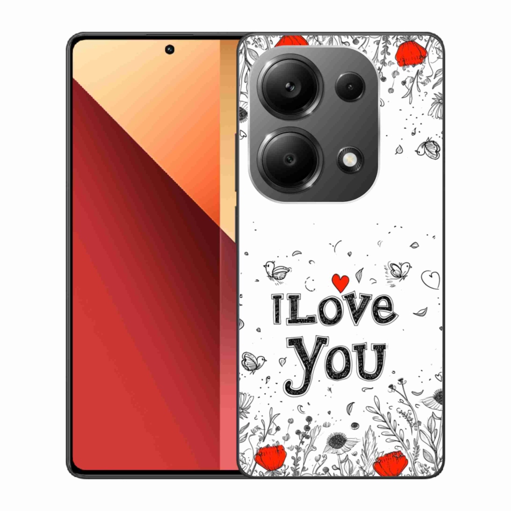 Gélový kryt mmCase na Xiaomi Redmi Note 13 Pro 4G/Poco M6 Pro - I love you biele pozadie