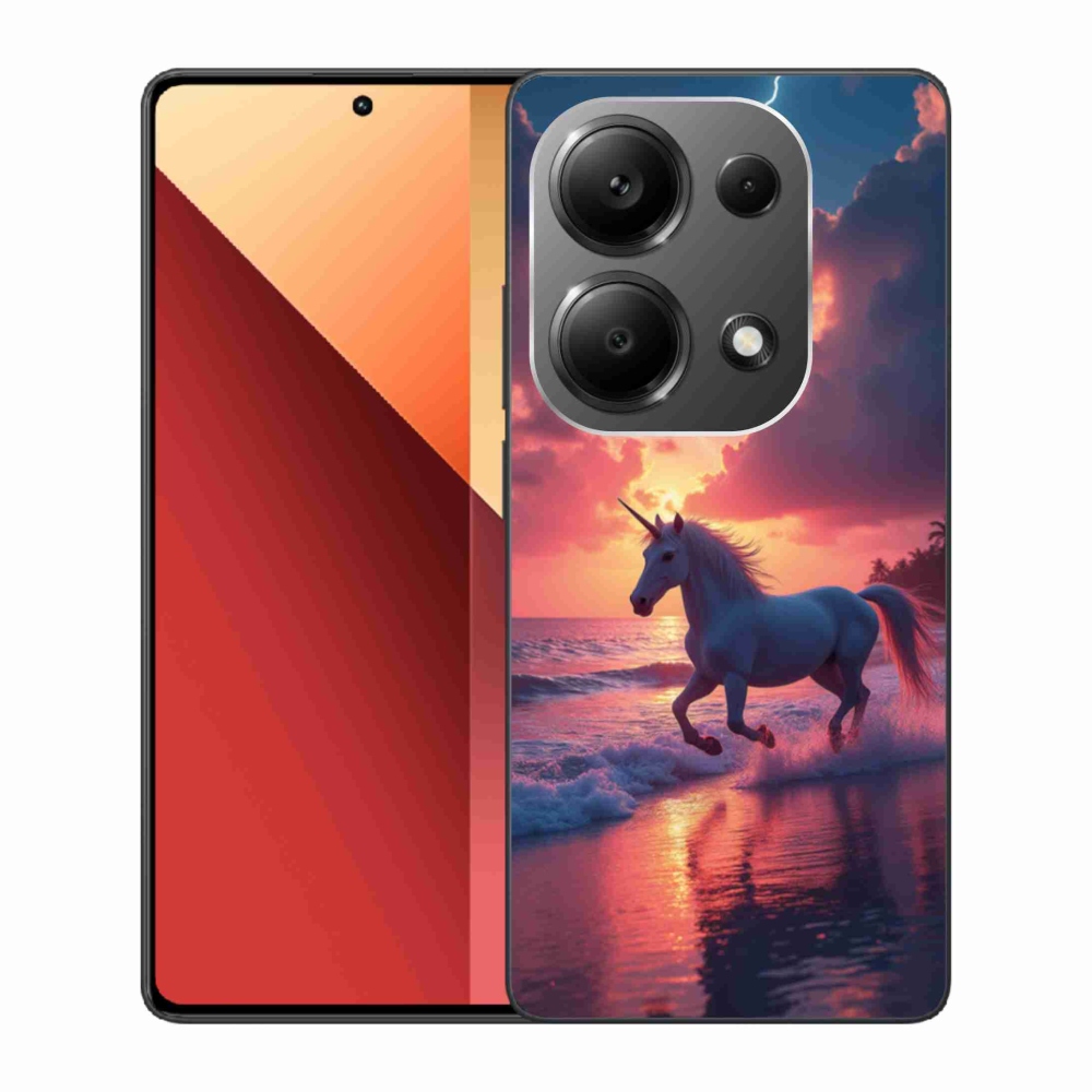 Gélový kryt mmCase na Xiaomi Redmi Note 13 Pro 4G/Poco M6 Pro - jednorožec na pláži