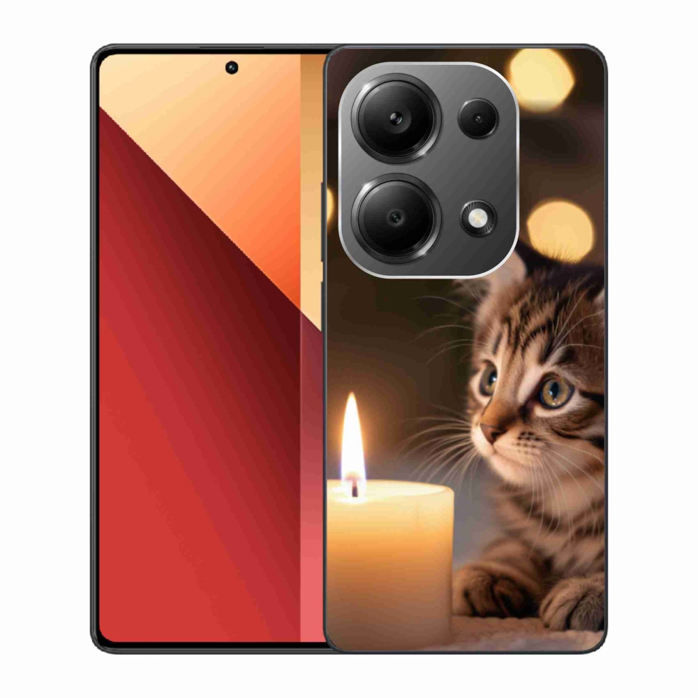 Gélový kryt mmCase na Xiaomi Redmi Note 13 Pro 4G/Poco M6 Pro - mačiatko a sviečka