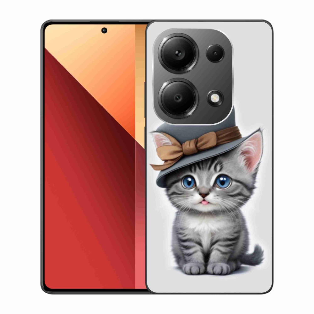 Gélový kryt mmCase na Xiaomi Redmi Note 13 Pro 4G/Poco M6 Pro - mačiatko s klobúkom