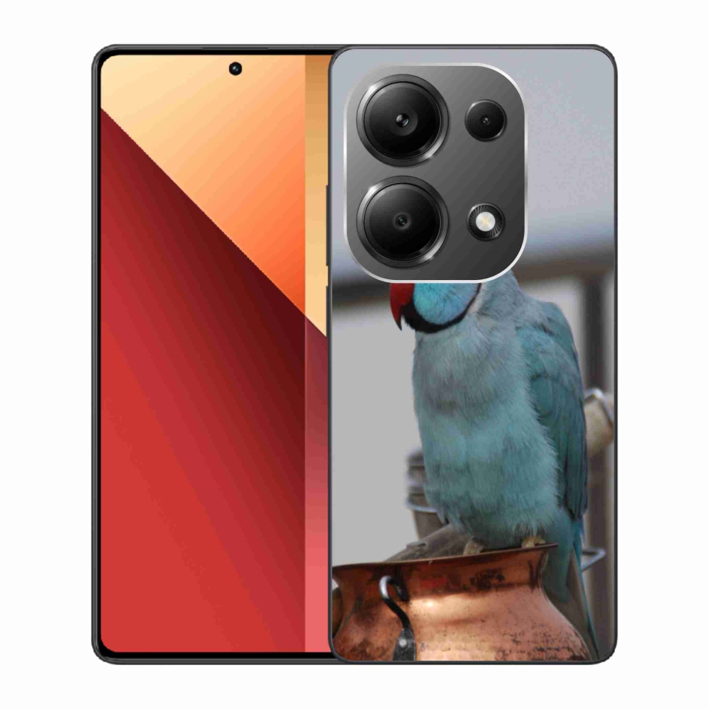 Gélový kryt mmCase na Xiaomi Redmi Note 13 Pro 4G/Poco M6 Pro - papagáj alexander modrý