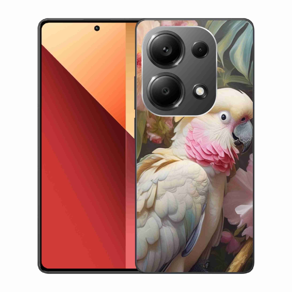 Gélový kryt mmCase na Xiaomi Redmi Note 13 Pro 4G/Poco M6 Pro - papagáj kakadu ružový 2