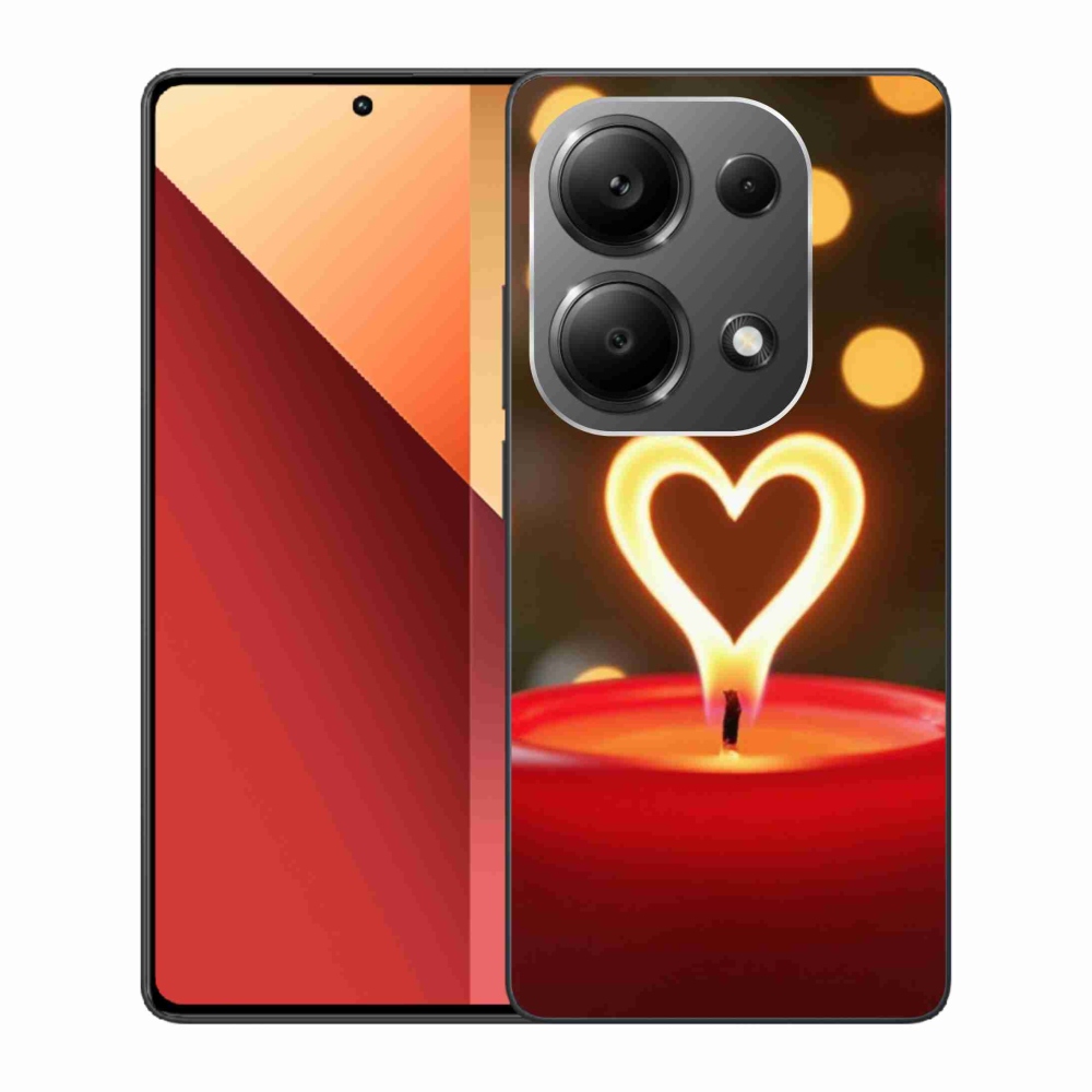 Gélový kryt mmCase na Xiaomi Redmi Note 13 Pro 4G/Poco M6 Pro - srdce z plameňa