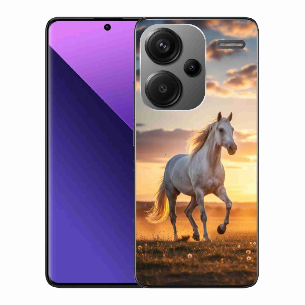Gélový kryt mmCase na Xiaomi Redmi Note 13 Pro+ 5G - bežiaci biely kôň 2