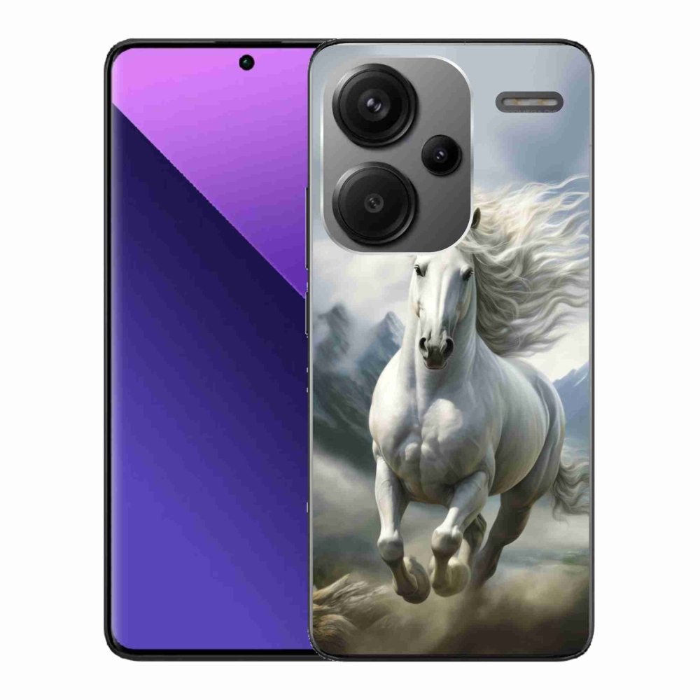 Gélový kryt mmCase na Xiaomi Redmi Note 13 Pro+ 5G - bežiaci biely kôň 3