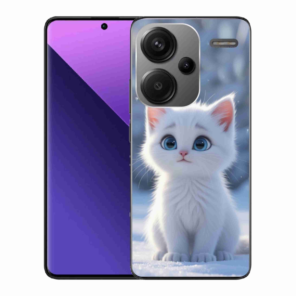 Gélový kryt mmCase na Xiaomi Redmi Note 13 Pro+ 5G - biele mačiatko 3
