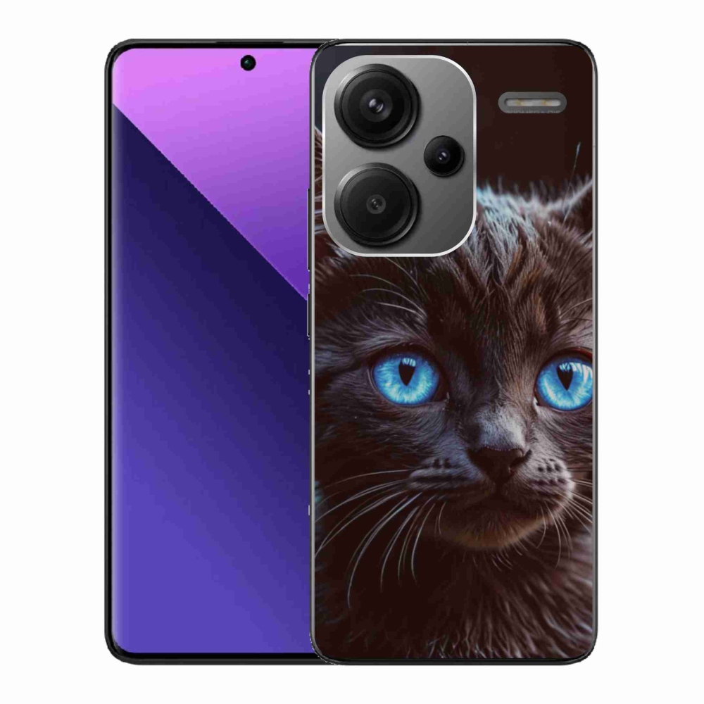 Gélový kryt mmCase na Xiaomi Redmi Note 13 Pro+ 5G - čierne mačiatko 2