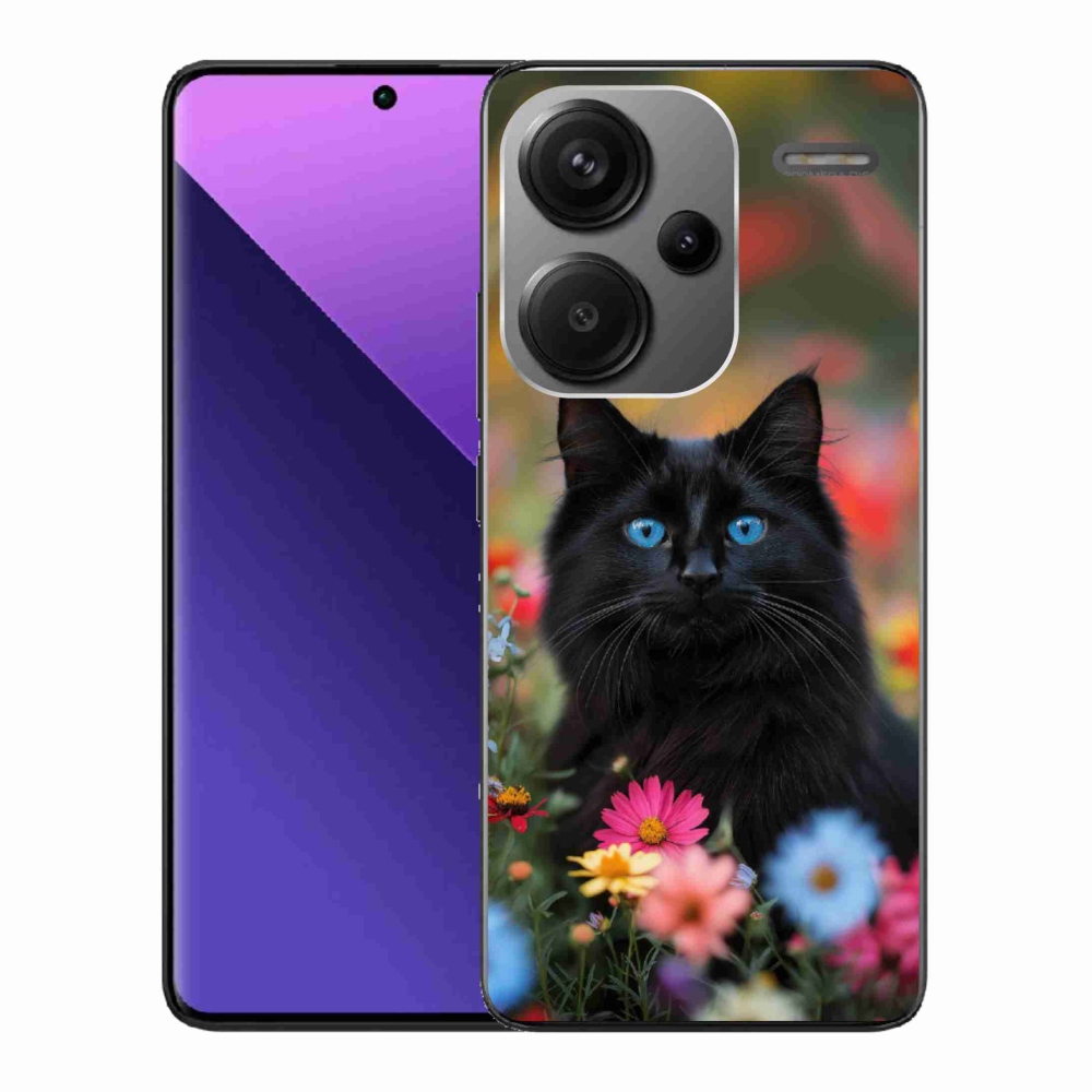 Gélový kryt mmCase na Xiaomi Redmi Note 13 Pro+ 5G - čierne mačiatko 4