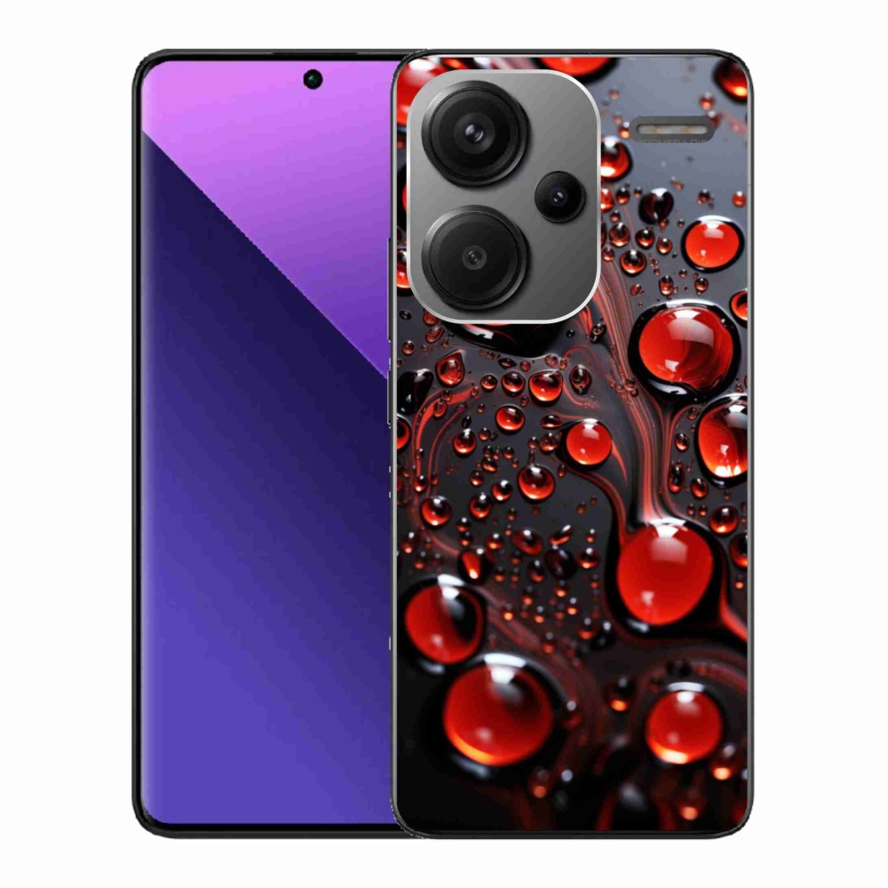 Gélový kryt mmCase na Xiaomi Redmi Note 13 Pro+ 5G - červené kvapky 2