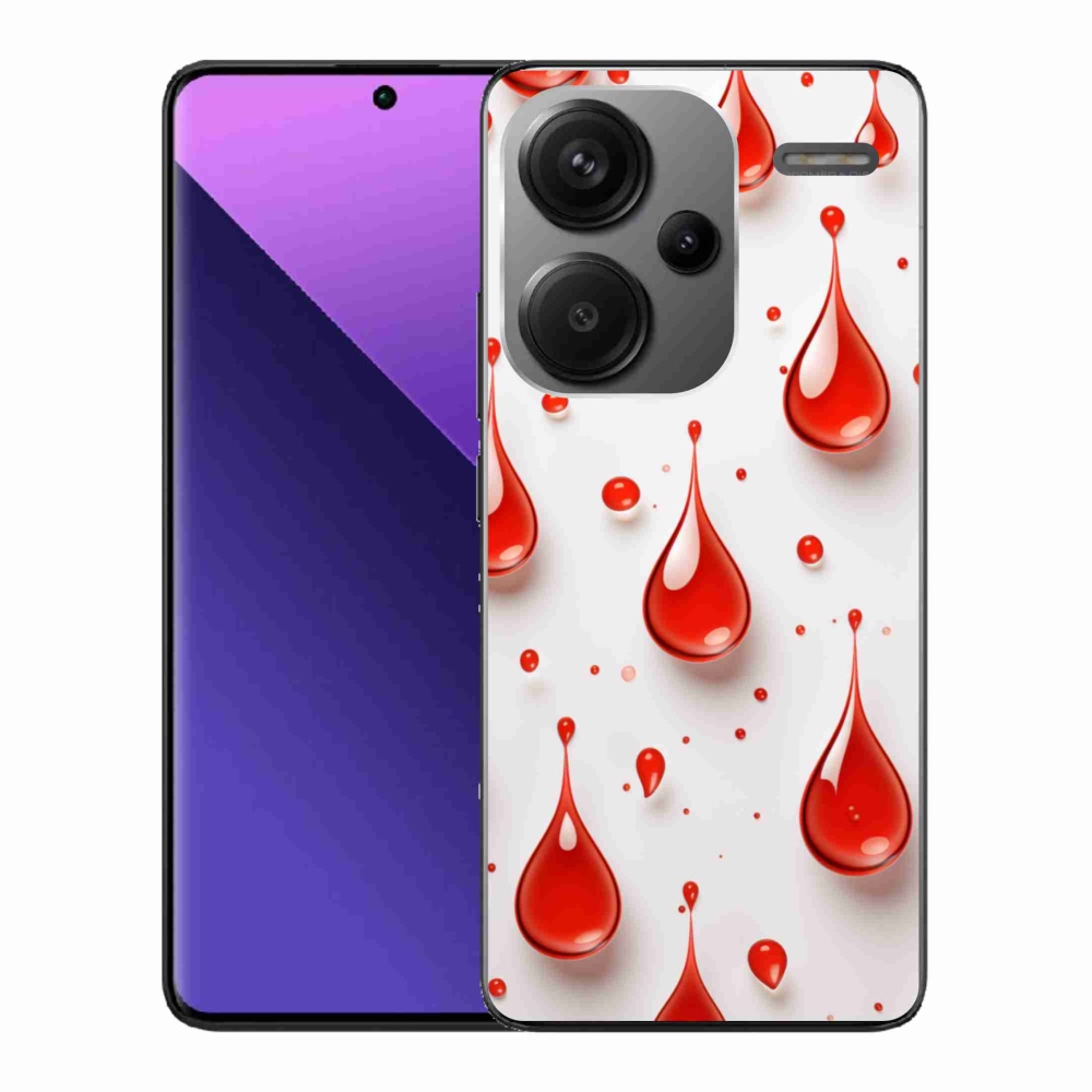 Gélový kryt mmCase na Xiaomi Redmi Note 13 Pro+ 5G - červené kvapky