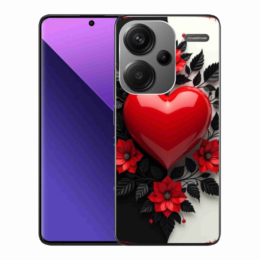 Gélový kryt mmCase na Xiaomi Redmi Note 13 Pro+ 5G - červené srdce