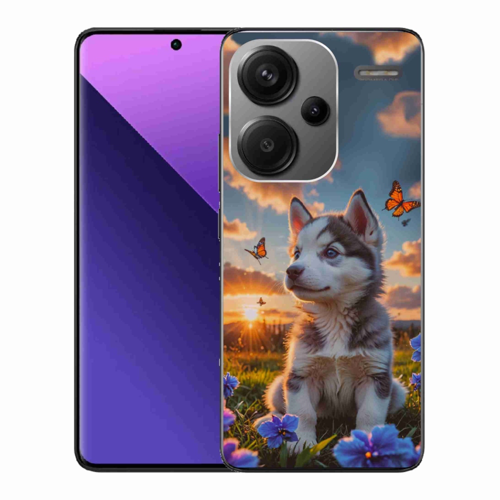 Gélový kryt mmCase na Xiaomi Redmi Note 13 Pro+ 5G - husky pri západe slnka