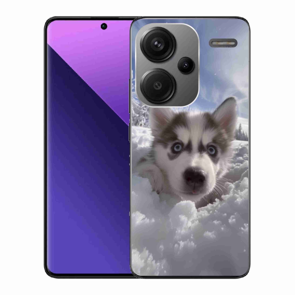 Gélový kryt mmCase na Xiaomi Redmi Note 13 Pro+ 5G - husky v snehu